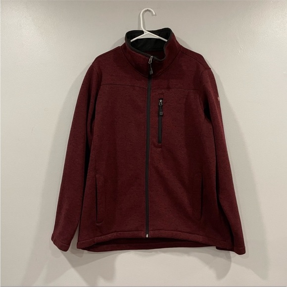 Swiss Tech Men’s Burgundy Red Full Zip Jacket Large L 42/44 - Picture 1 of 9